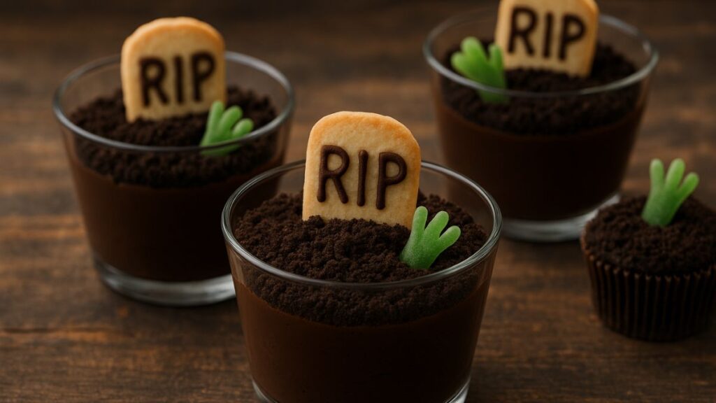 Receita de copinhos de cemitério para o Haloowen