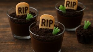 Receita de copinhos de cemitério para o Haloowen