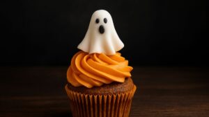 Receita de cupcake de cenoura para o Haloowen